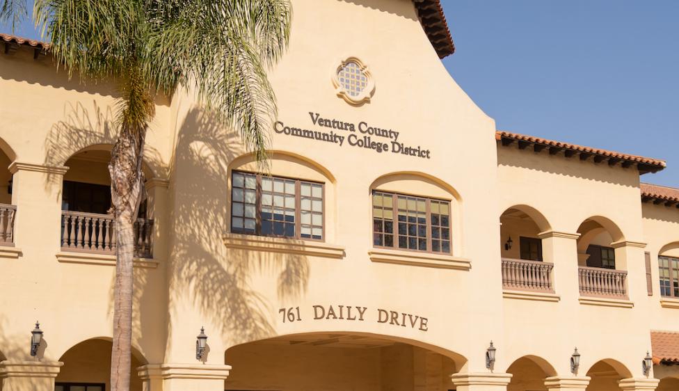 Front view of the district office building in Camarillo, California.