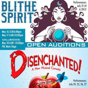 Blithe Spirit, Disenchanted! Open Auditions May 16 3:30-6 p. Blithe Spirit, Disenchanted! Open Auditions May 16 3:30-6 p.