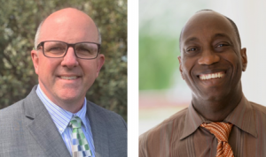 Two Moorpark College President Finalists Brian K. Sanders, Ed.D (left), Julius Sokenu, Ed.D (right)