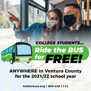 College students ride the bus for free anywhere in ventura county