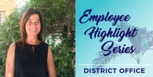 Holly Correra portrait. Text that reads: Employee Highlight Series District Office