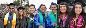Image of students in graduation regalia from Moorpark, Oxnard, and Ventura colleges