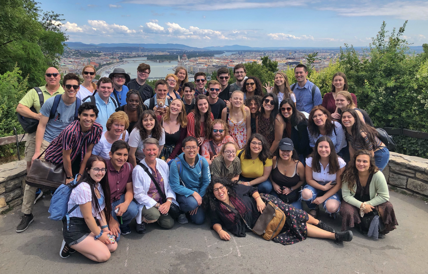 Moorpark College choir on a trip in Budapest.
